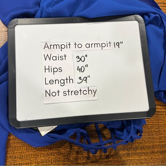 BCBGMaxAzria Blue royal V-Neck Long Sleeve Sheath Dress size 8 - Picture 9 of 13